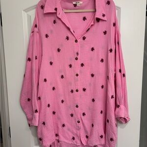 Pink Button-Up Women's dress